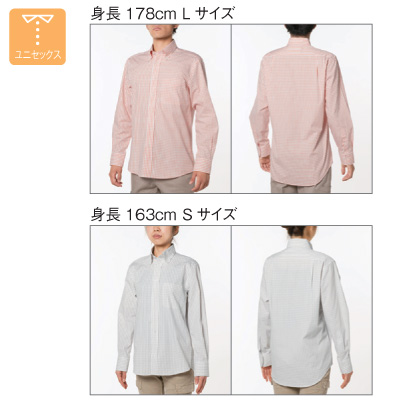 グラフチェック長袖シャツ
