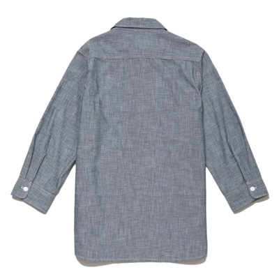 Leeメンズシャンブレー七分袖シャツ