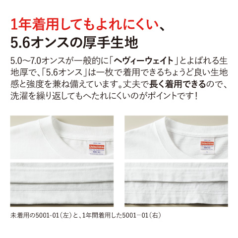 5.6オンス ハイクオリティー Tシャツ 〈アダルト〉
