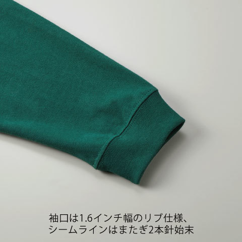 5.6オンス ラグラン ロングスリーブ Tシャツ(1.6インチリブ)