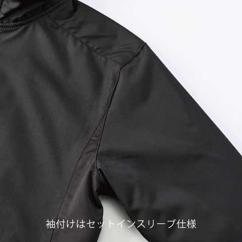 マイクロリップストップ フードイン ジャケット(裏フリース)